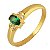 Anel de formatura com zircônia verde em Ouro 18k PC 5.60 - Imagem 1