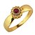 Anel formatura com zirconia rosa em ouro amarelo 18k PC 6.54 - Imagem 1