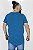 Camisa Masculina Longline Básica Plus Size - Azul Petróleo - Imagem 3
