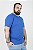 Camiseta Masculina Básica Plus Size Algodão - Azul - Imagem 3