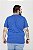 Camiseta Masculina Básica Plus Size Algodão - Azul - Imagem 4