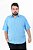 Camisa Básica Masculina Viscose Plus Size- Azul - Imagem 1