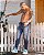 Calça Jeans Média Rasgo Laranja no Joelho Masculina Super Skinny - REF A35 - Imagem 4