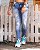 Calça Jeans Escura Rasgada Marmorizada  Masculina Super Skinny - REF A24 - Imagem 5
