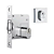 Fechadura Rolete 1005 Cromada Stam para Portas Pivotantes Roseta Quadrada - Imagem 1