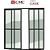 Porta Sacada 4 Folhas Linha Classic 25 Alumínio Preto com Fechadura Cmc - Imagem 1