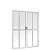 Porta Balcão 4 Folhas Linha Classic 25 Alumínio Com Fechadura Branco Cmc - Imagem 1