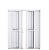 Porta Balcão 6 Folhas Alumínio Branco com Fechadura Linha 25 - Imagem 1
