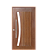 Porta Pivotante Barcelona Visor Arco Madeira Maciça Cedro Arana Batente 14 Kit Pivô e Fechadura Rolete - Imagem 1
