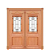 Portal Realeza 2 Folhas Abrir com Batente Cx 14 Madeira Maciça Cedro Arana com Ferragens - Imagem 1