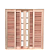 Porta Balcão 6 Folhas Quadriculada Reto Padrão Cedro - Imagem 1