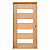 Porta Pivotante 4 Vidros Maciça Jequitibá Rosa 2,15 x 1,17 Batente 14 Kit Pivô e Fechadura Rolete - Imagem 1