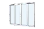 Vitro 4 Folhas Móveis sem Grade Alumínio Branco - JAP Caribe Max - Imagem 1