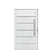 Porta Pivotante Lambril com Friso Alumínio Branco com Puxador Fechadura Rolete Linha 30 Classic Cmc - Imagem 1