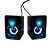 Caixa de Som 2.0 para PC  com LED Star Fusion Exbom CS-C20 - Imagem 3