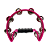 Pandeirola Meia Lua ABS 16 pares Platinelas em Inox Luen 22cm - Imagem 3