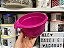Mini Tigela Basic 650 ml Rosa e Tampa Branca - Imagem 2