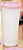 Copo com Tampa 350ml Transparente Tampa Rosa - Imagem 1