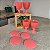 Kit 4 Unid. Taça Murano 330 ml Coral - Imagem 1