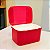 Visual Box Com Bandeja 4,5 Litros Vermelho e Branco - Imagem 1