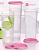 Kit 4 Unid. Copo 470 ml Tampa Rosa - Imagem 1