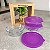 Kit 3 Unid. Tigela Clear Tampa Roxa 410 ml - Imagem 2