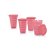 Kit 4 Unid. Copo Murano Rosa Quartzo - Imagem 1