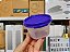 Modular Redondo 1 - 200 ml Transparente com Tampa Roxa - Imagem 1