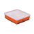 Refri Box Quadrado 400 ml Laranja - Imagem 1
