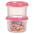 Kit 2 Unid. Modular Redondo 1 - 200 ml Rosa Claro - Imagem 1