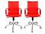 Kit 2 Cadeira Secretária Executiva Charles Eames Esteirinha - Imagem 4