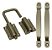 2 Puxador e 1 trinco de porta camarão de madeira conjunto kit para porta camarão 3 peças - Imagem 3
