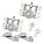 Kit roldana para porta de guarda-roupa suporta 50 Kg - kit para 1 porta - Imagem 1