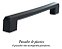 Puxador Para Porta De Guarda-roupa Preto 256mm 6 Peças - Imagem 2