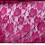 Renda com Elastano Pink tecido para Roupas e Costura Criativa - Imagem 1