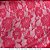Renda com Elastano Rosa Chiclete tecido para Roupas e Costura Criativa - Imagem 1