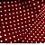 Tricoline Poá Vermelho tecido Cataguases 100%Algodão - 1,40Largura - Imagem 1