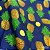 Tricoline Abacaxi fundo azul  tecido 100%Algodão - 1,40Largura - Imagem 2
