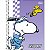 Caderno Espiral Capa Dura 10 Matérias Snoopy Fit 160 Folhas - Imagem 4