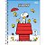 Caderno Espiral Capa Dura 10 Matérias Snoopy Fit 160 Folhas - Imagem 2