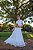 Vestido Valentina de noiva longo, em renda, com babados e manga - Imagem 1