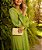 Vestido longo com busto transpassado - Verde - Imagem 5