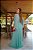 Vestido de festa em crepe de seda, com manga flare e fenda-Tiffany - Imagem 2