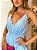 Vestido de festa em chiffon, decote em v e detalhes em renda-Azul serenity - Imagem 2