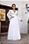 Vestido de noiva em crepe de seda, com manga longa e decote v - Imagem 1