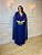 vestido de festa em lurex, com decote v e capa - Azul Marinho - Imagem 5
