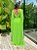 Vestido de festa longo, com bordado em pedraria e capa - Verde Claro - Imagem 3
