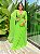 Vestido de festa longo, com bordado em pedraria e capa - Verde Claro - Imagem 1
