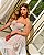 Vestido de noiva midi, em tule de poá com forro nude - Off White - Imagem 5