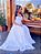 Vestido de noiva longo, em tule bordado com busto estruturado - Off White - Imagem 2